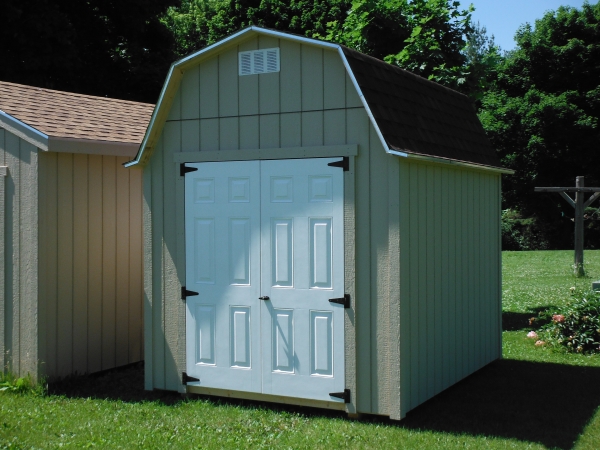 Storage shed on display